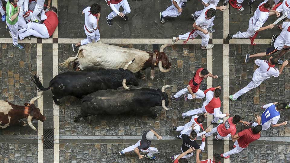 Ook dit jaar geen stierenrennen in Pamplona